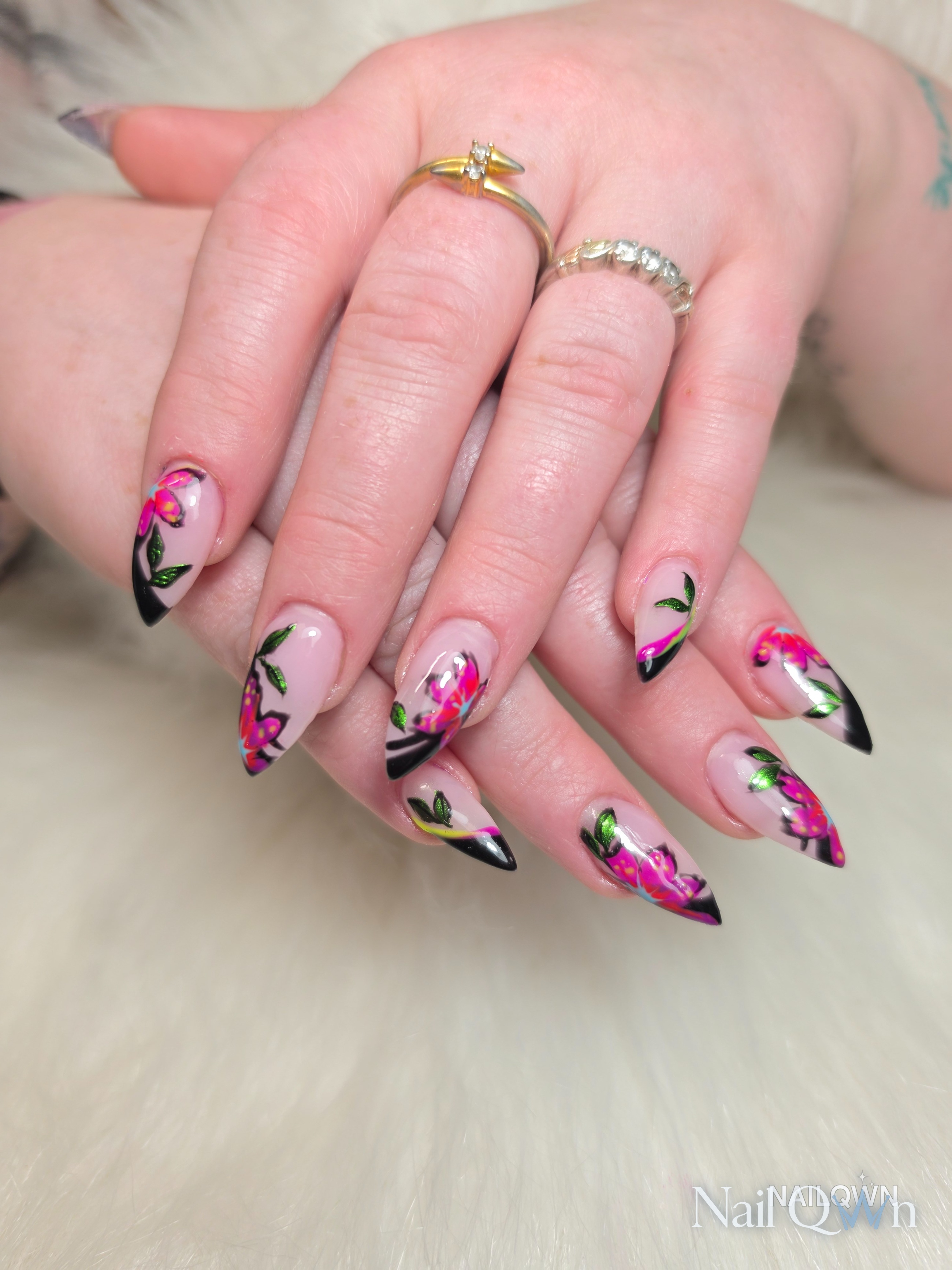 Gel-x, Hand Painted, 3d flowers