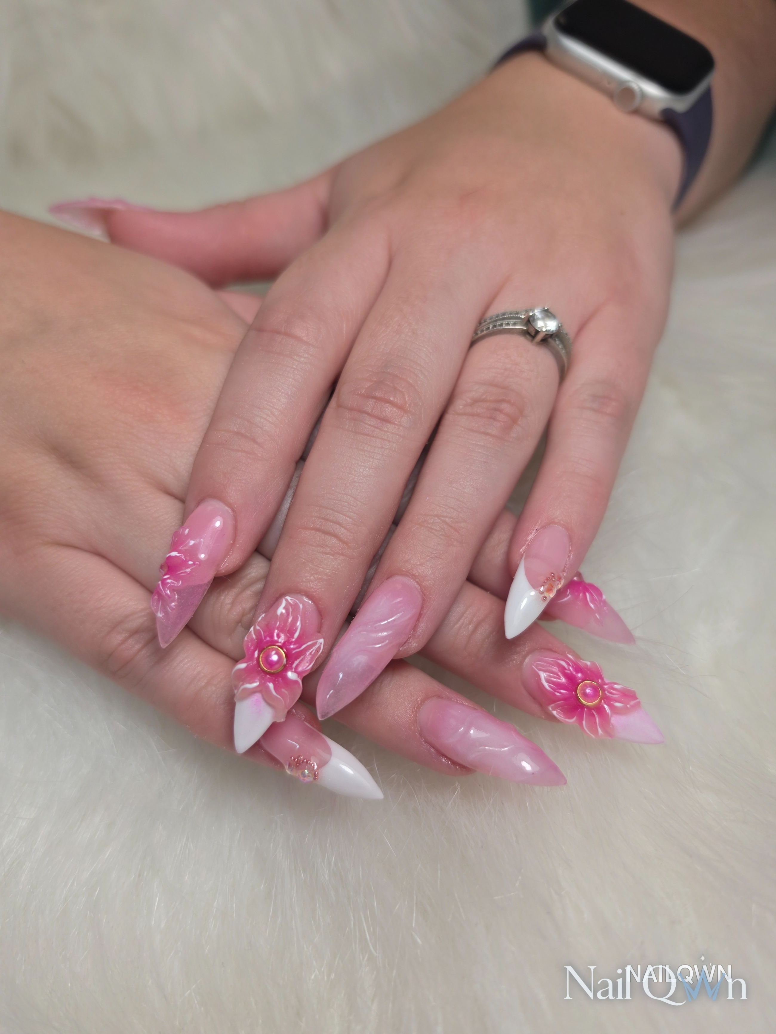Gel-x, Hand Painted, 3d flowers